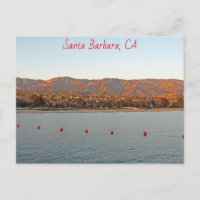 Santa Barbara, California sunset mountains