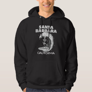 SANTA BARBARA CALIFORNIA Surf Retro Wave Vintage S Hoodie