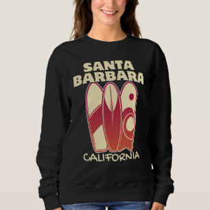 SANTA BARBARA CALIFORNIA Surfing Vintage Surfboard Sweatshirt