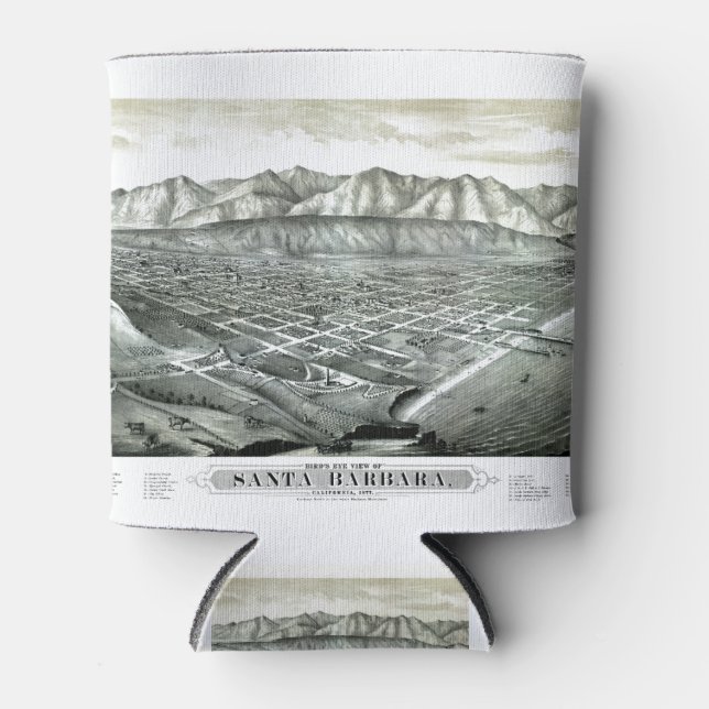Santa Barbara-California-United States-1877 Can Cooler (Front)