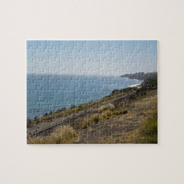 Santa Barbara Coastline with Railroad Tracks Jigsaw Puzzle (Horizontal)