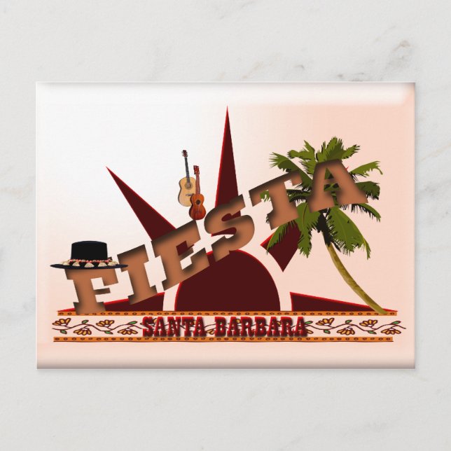 Santa Barbara Fiesta Postcard (Front)