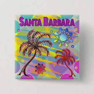 Santa Barbara Happy and Hope Button