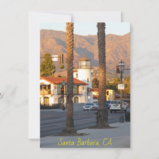 Santa Barbara lighthouse, California card (Front)