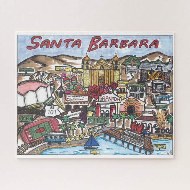 Santa Barbara Map Puzzle (Horizontal)