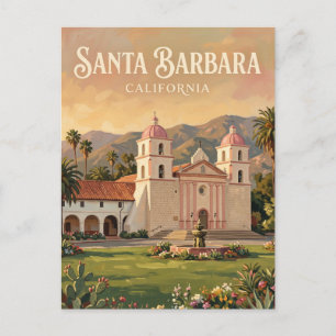 Santa Barbara Mission California Postcard