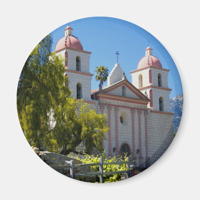 Santa Barbara Mission Magnet (Front)