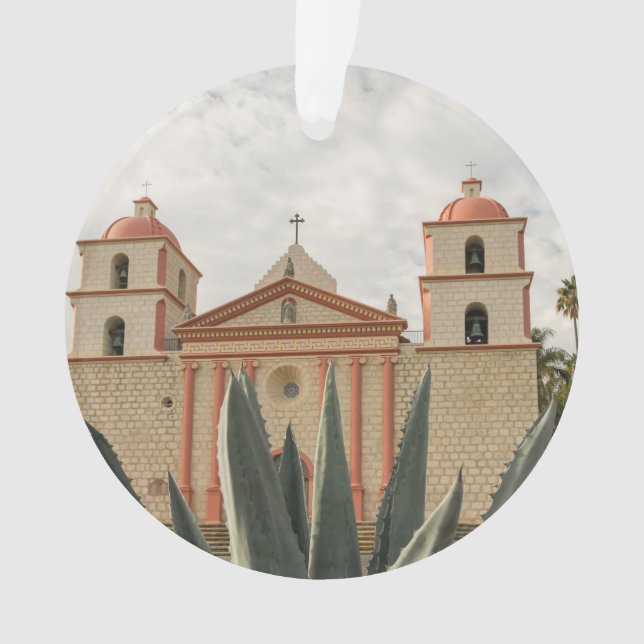 Santa Barbara Mission Ornament (Front)