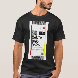 Santa Barbara Municipal Airport (SBA) Boarding Pas T-Shirt