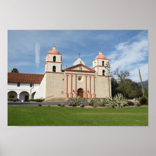 Santa Barbara Spanish Mission, California Poster