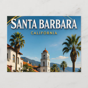 Santa Barbara Stearns Wharf Coastal travel gift Postcard
