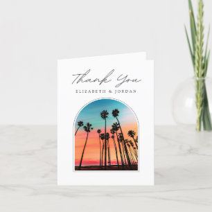 Santa Barbara Sunset Blank Thank You Card