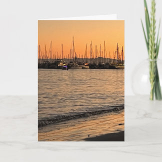 Santa Barbara Sunset Folded Greeting Card