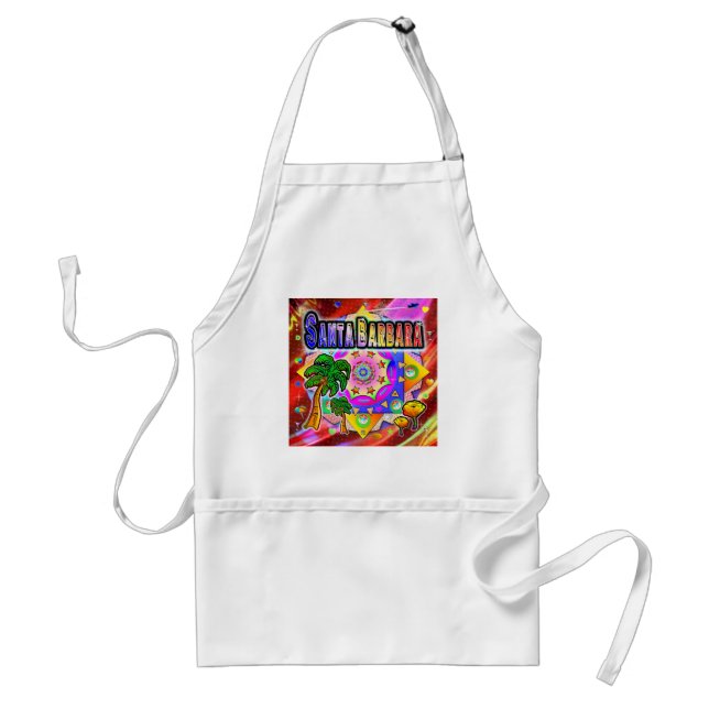 Santa Barbara Tropical Friends Apron (Front)