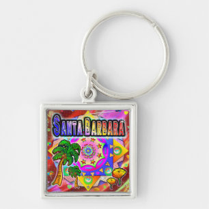 Santa Barbara Tropical Friends Keychain