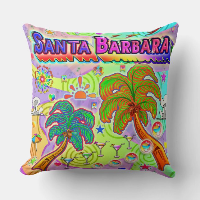 Santa Barbara Vacation Target Pillow (Front)