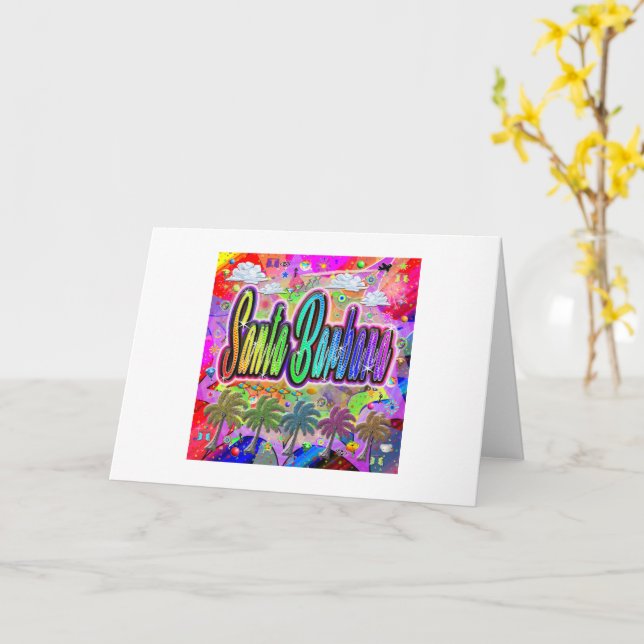 Santa Barbara Vista Express Greeting Card (Yellow Flower)