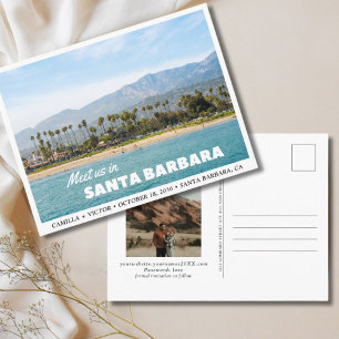 Santa Barbara Wedding Save the Date Postcard
