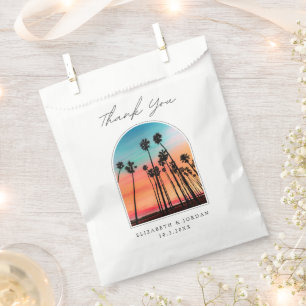 Santa Barbara Wedding Thank You Sunset Photo Favour Bag