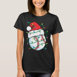 Santa Baseball Sports Ball Men Boys Christmas Xmas T-Shirt