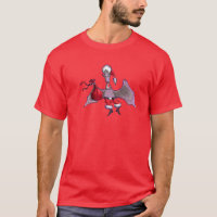 Santa Bat men red T-shirt