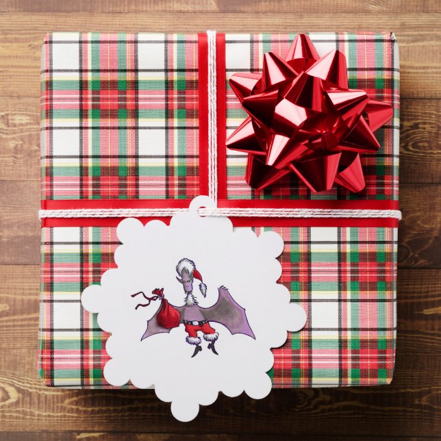Santa Bat snowflake paper ornament (Insitu (Gift))