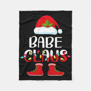 Santa Be Claus Elf Matching Family Group Christmas Fleece Blanket