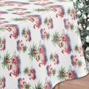 Santa Beach Christmas Tablecloth