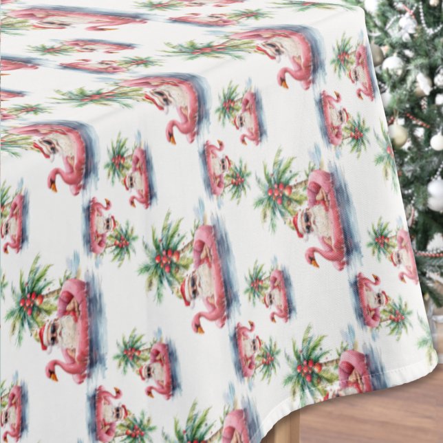Santa Beach Christmas Tablecloth (Santa Beach Christmas Tablecloth)