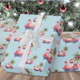 Santa Beach Christmas Wrapping Paper