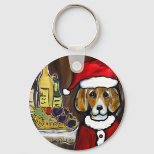SANTA BEAGLE KEY RING