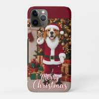 Santa Beagle Merry Christmas - Beagle Xmas Dog