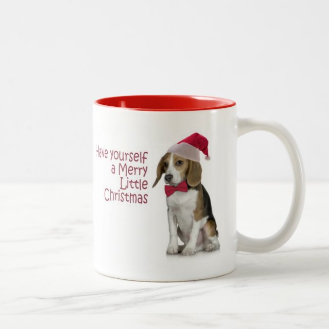 Santa Beagle Mug (Right)