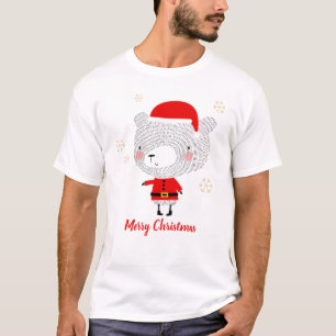 Santa Bear Doodles T-Shirt