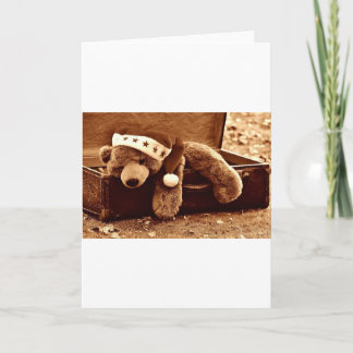 Santa bear holiday card