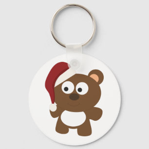Santa Bear Key Ring
