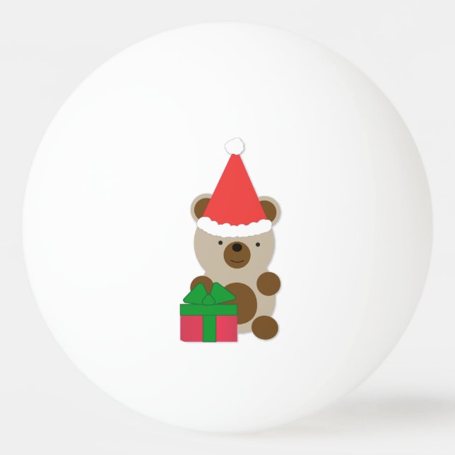 Santa Bear Ping Pong Ball (Front)