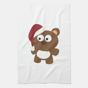 Santa Bear Tea Towel