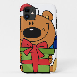 Santa Bear with Christmas Present iPhone 11 Case