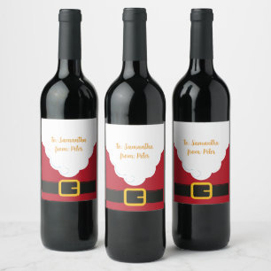Santa Beard Hope You've Been Good - Cranberry Red Wine Label