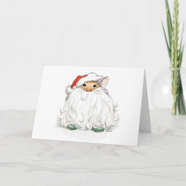 Santa Beard Mouse Card (Front)