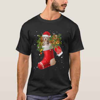 Santa Bearded Collie In Christmas Sock Pajama T-Shirt
