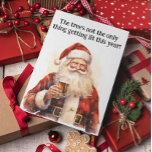 Santa Beer Lover Funny  Holiday Card<br><div class="desc">This design may be personalised in the area provided by changing the photo and/or text. Or it can be customised by clicking Personalise this Template and then choosing the click to customise further option and delete or change the colour of the background, add text, change the text colour or style,...</div>