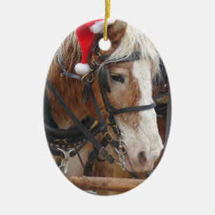 Santa Belgian Ceramic Ornament