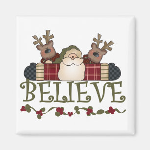 Santa Believe T-shirts and Gifts Magnet