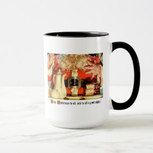 "SANTA BELLY" VINTAGE COFFEE AD MUG