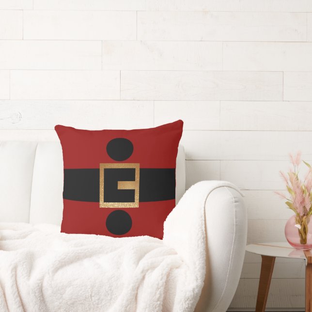 Santa Belt Christmas – Festive Holiday Gift Cushion (Couch)
