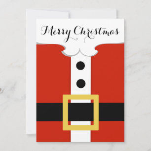 Santa Belt Christmas Holiday Card