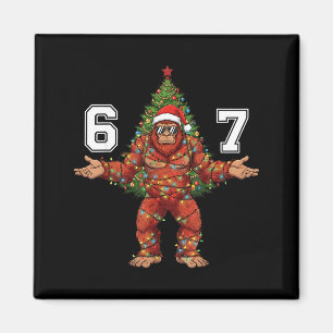 Santa Bigfoot 67 Christmas Tree Xmas Lights Funny Magnet