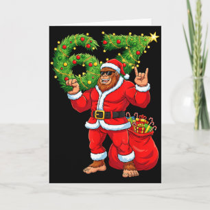 Santa Bigfoot 67 Meme Six Seven 6 7 Funny Bigfoot Card